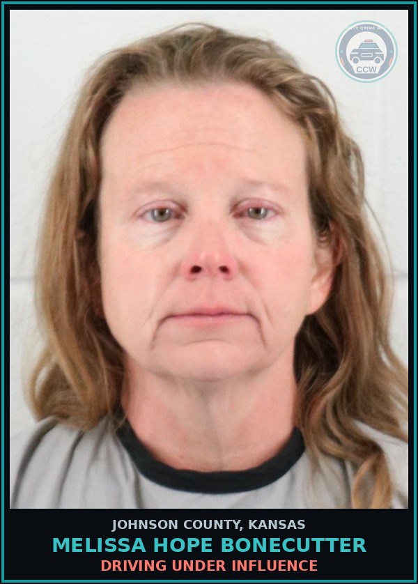 Booking mugshot of MELISSA HOPE BONECUTTER in Johnson County