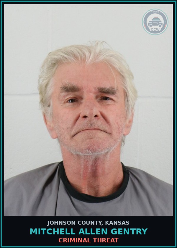 Booking mugshot of MITCHELL ALLEN GENTRY in Johnson County
