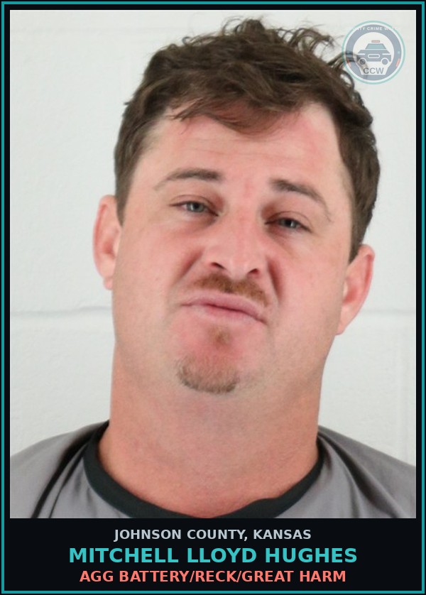 Booking mugshot of MITCHELL LLOYD HUGHES in Johnson County