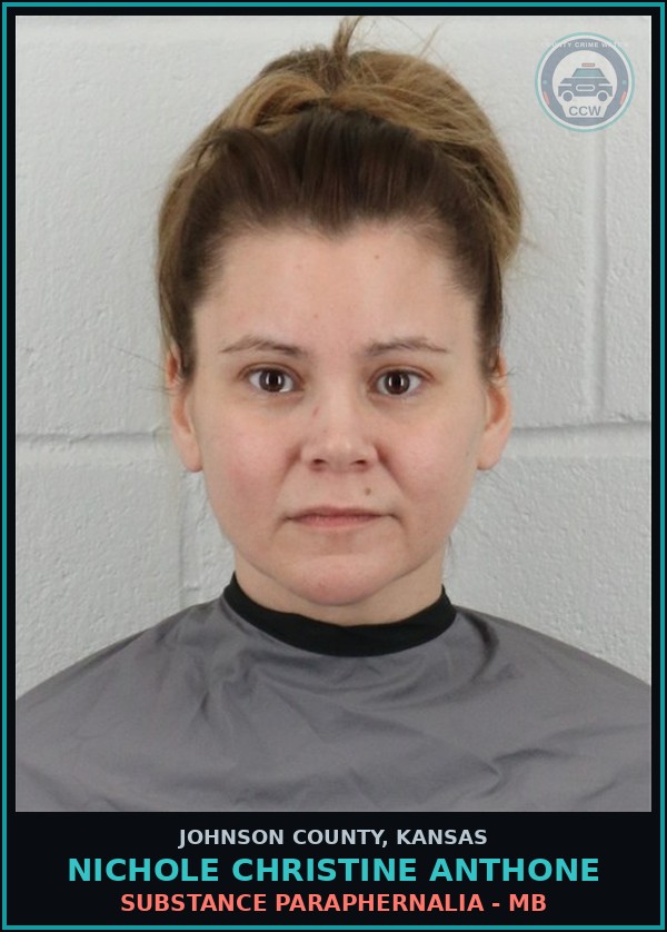Booking mugshot of NICHOLE CHRISTINE ANTHONE in Johnson County
