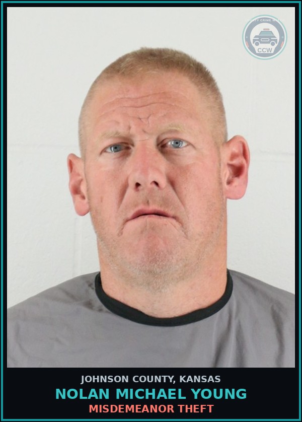 Booking mugshot of NOLAN MICHAEL YOUNG in Johnson County
