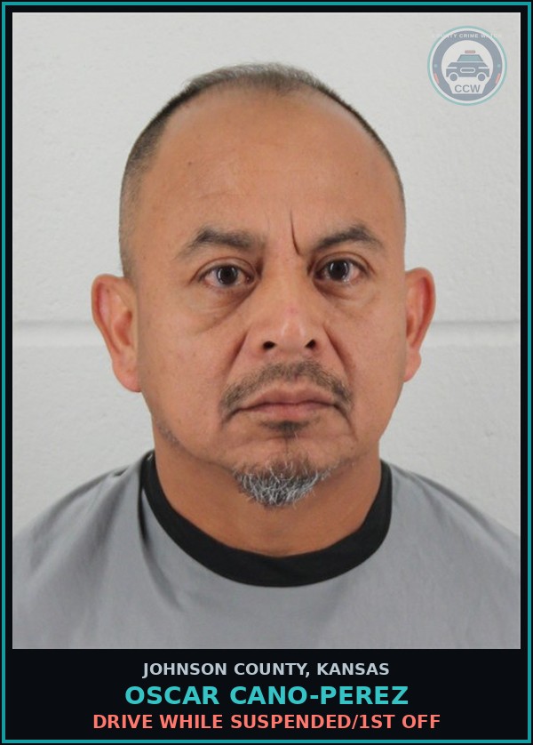 Booking mugshot of OSCAR CANO-PEREZ in Johnson County