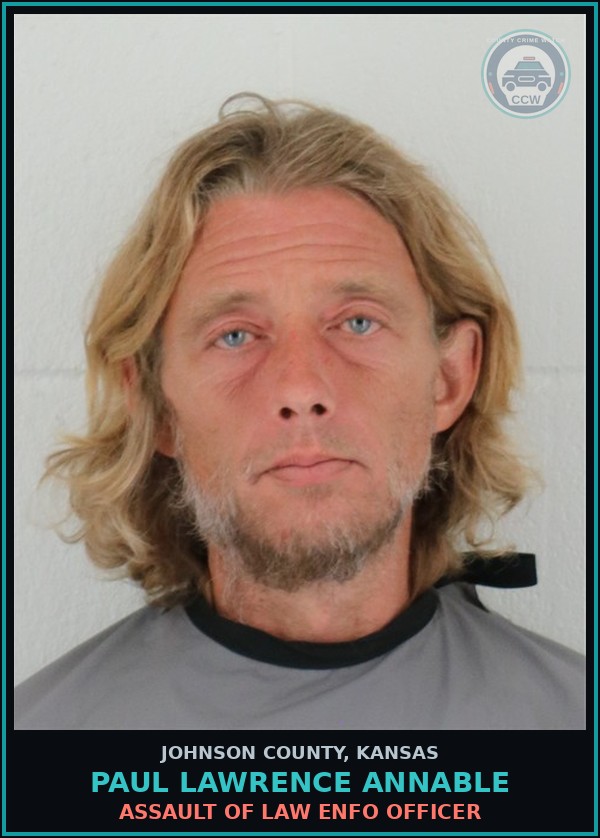 Booking mugshot of PAUL LAWRENCE ANNABLE in Johnson County