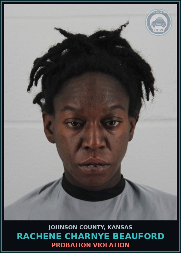 Booking mugshot of RACHENE CHARNYE BEAUFORD in Johnson County