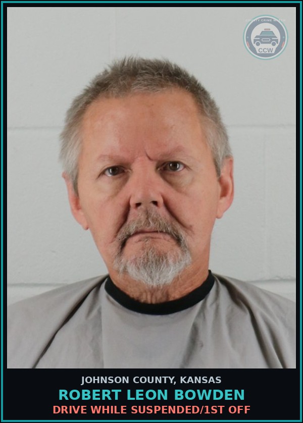 Booking mugshot of ROBERT LEON BOWDEN in Johnson County
