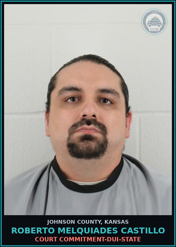 Booking mugshot of ROBERTO MELQUIADES CASTILLO in Johnson County