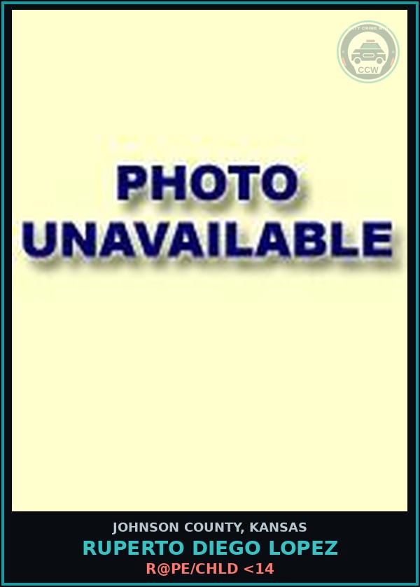 Booking mugshot of RUPERTO DIEGO LOPEZ in Johnson County