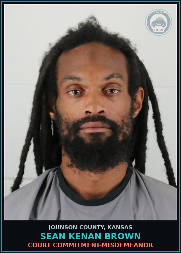 Booking mugshot of SEAN KENAN BROWN in Johnson County