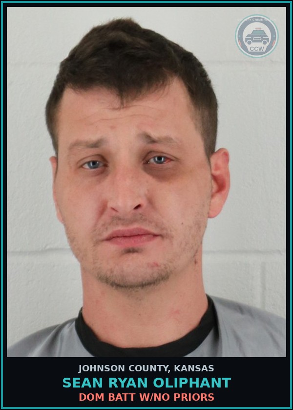 Booking mugshot of SEAN RYAN OLIPHANT in Johnson County