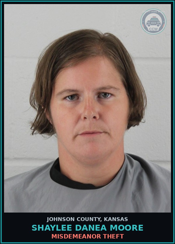Booking mugshot of SHAYLEE DANEA MOORE in Johnson County