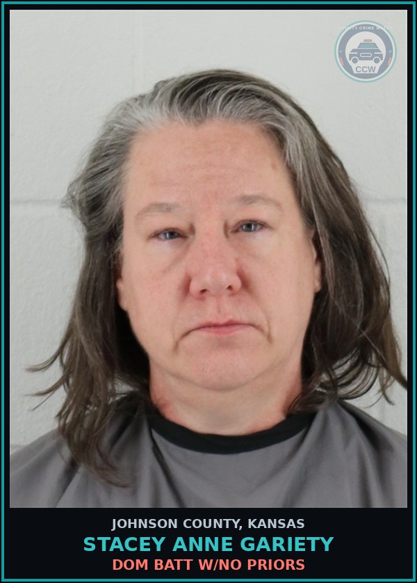 Booking mugshot of STACEY ANNE GARIETY in Johnson County
