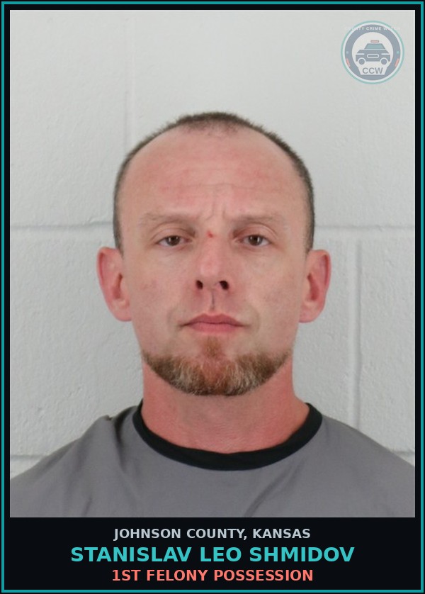 Booking mugshot of STANISLAV LEO SHMIDOV in Johnson County