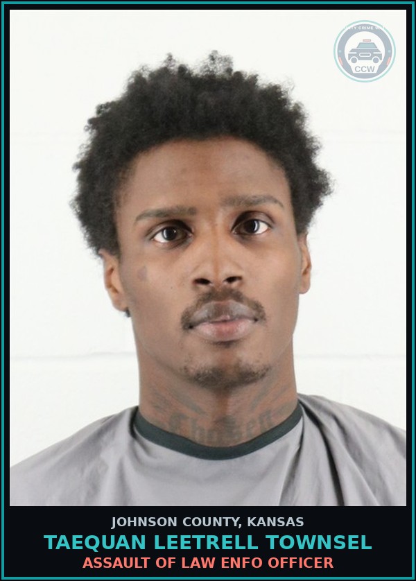 Booking mugshot of TAEQUAN LEETRELL TOWNSEL in Johnson County