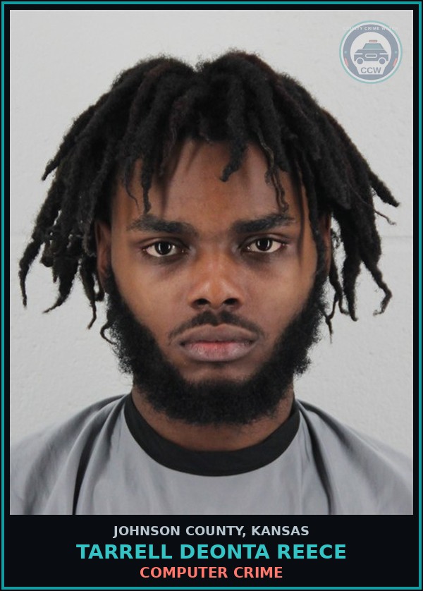 Booking mugshot of TARRELL DEONTA REECE in Johnson County