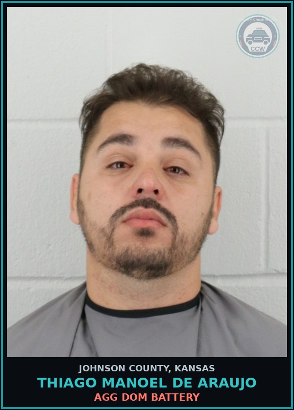 Booking mugshot of THIAGO MANOEL DE ARAUJO in Johnson County