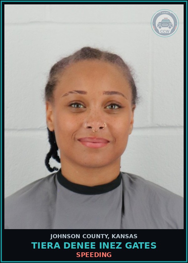 Booking mugshot of TIERA DENEE INEZ GATES in Johnson County