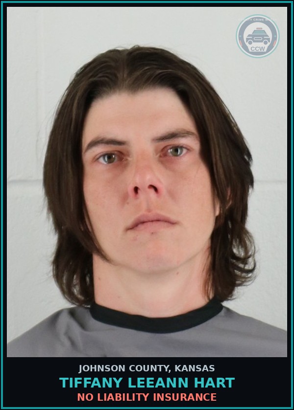 Booking mugshot of TIFFANY LEEANN HART in Johnson County