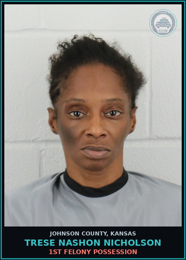 Booking mugshot of TRESE NASHON NICHOLSON in Johnson County