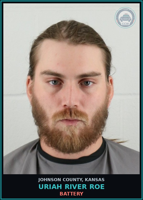 Booking mugshot of URIAH RIVER ROE in Johnson County