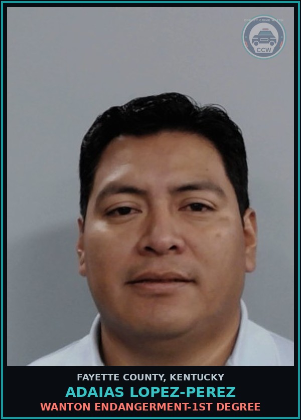Booking mugshot of ADAIAS LOPEZ-PEREZ in Fayette County