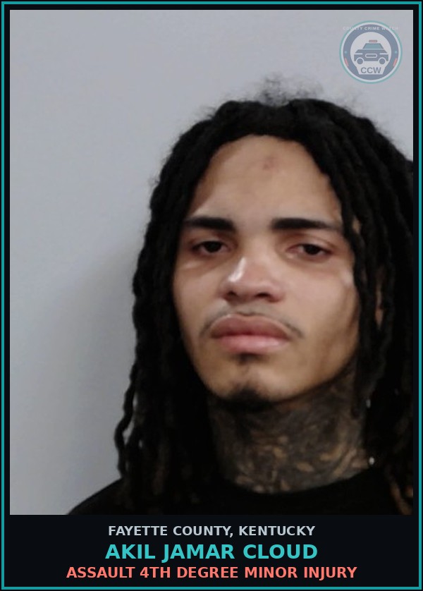 Booking mugshot of AKIL JAMAR CLOUD in Fayette County