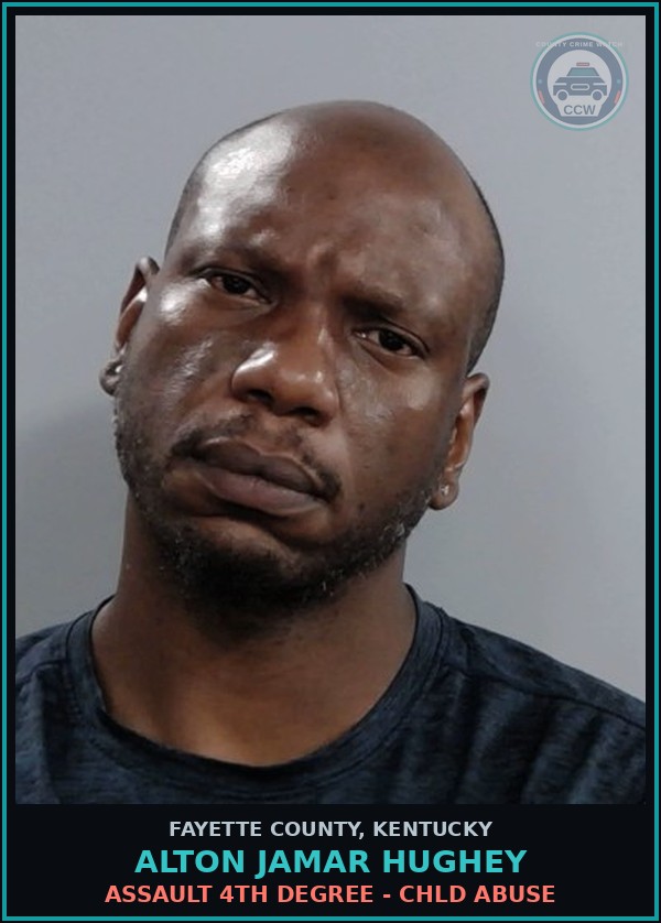 Booking mugshot of ALTON JAMAR HUGHEY in Fayette County