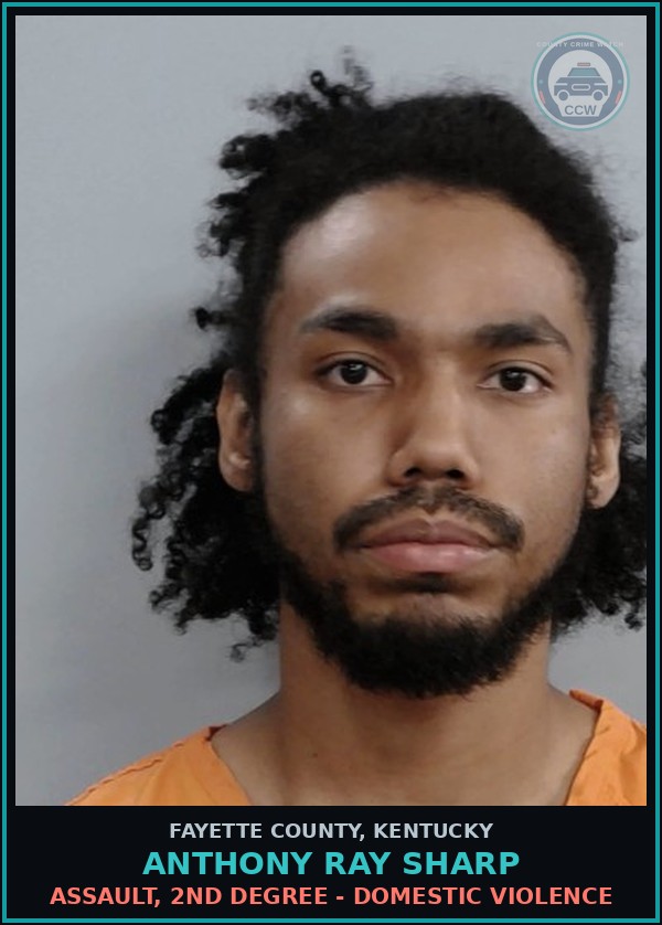 Booking mugshot of ANTHONY RAY SHARP in Fayette County