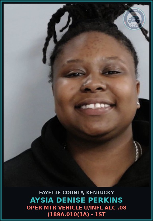 Booking mugshot of AYSIA DENISE PERKINS in Fayette County
