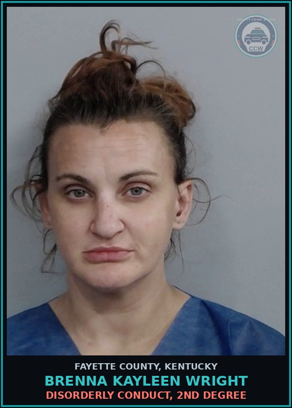 Booking mugshot of BRENNA KAYLEEN WRIGHT in Fayette County