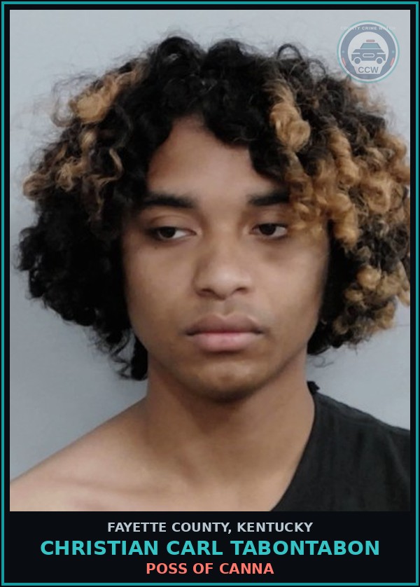 Booking mugshot of CHRISTIAN CARL TABONTABON in Fayette County