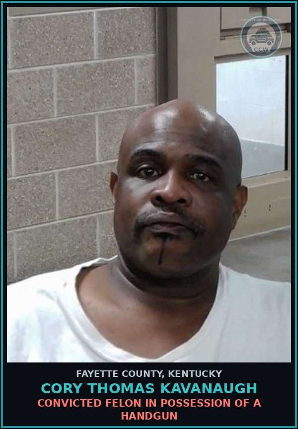Booking mugshot of CORY THOMAS KAVANAUGH in Fayette County