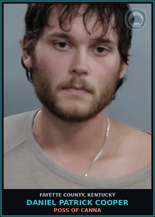 Booking mugshot of DANIEL PATRICK COOPER in Fayette County