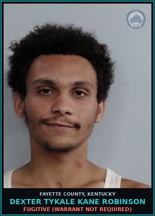 Booking mugshot of DEXTER TYKALE KANE ROBINSON in Fayette County