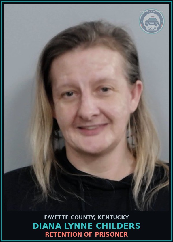 Booking mugshot of DIANA LYNNE CHILDERS in Fayette County