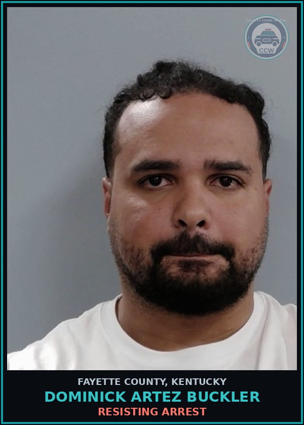Booking mugshot of DOMINICK ARTEZ BUCKLER in Fayette County