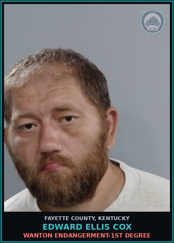 Booking mugshot of EDWARD ELLIS COX in Fayette County