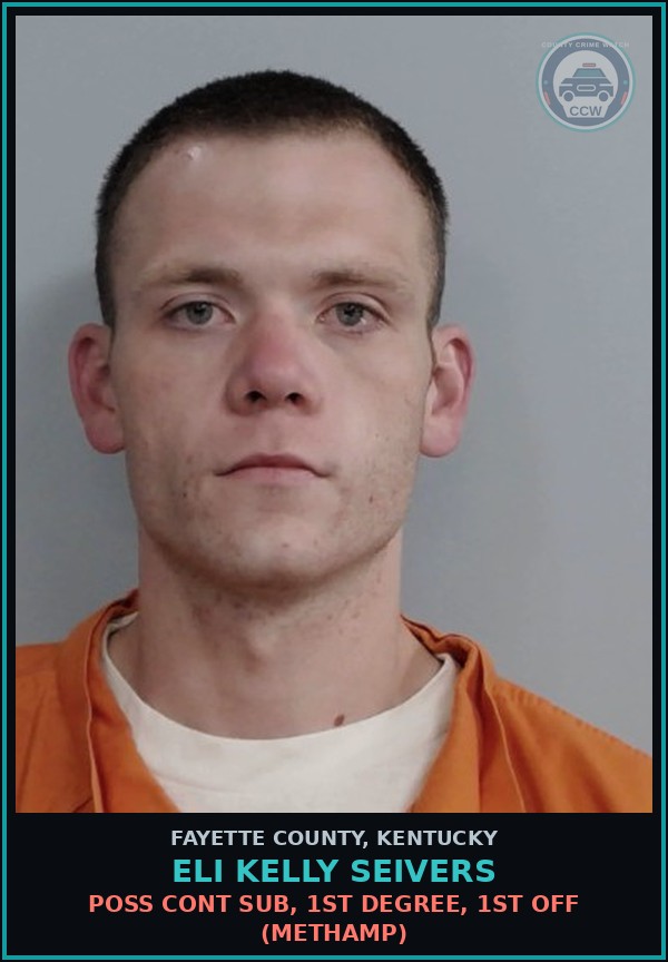 Booking mugshot of ELI KELLY SEIVERS in Fayette County