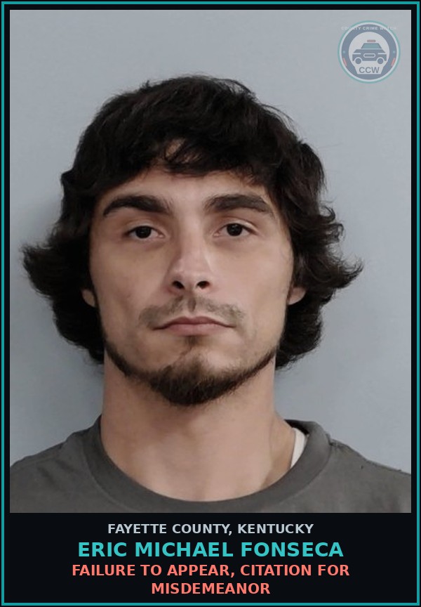 Booking mugshot of ERIC MICHAEL FONSECA in Fayette County