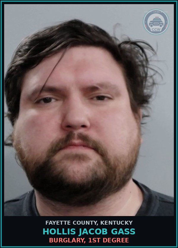 Booking mugshot of HOLLIS JACOB GASS in Fayette County