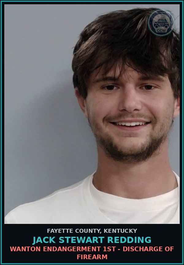 Booking mugshot of JACK STEWART REDDING in Fayette County