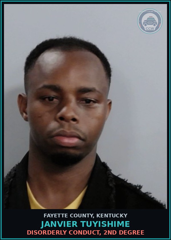 Booking mugshot of JANVIER TUYISHIME in Fayette County