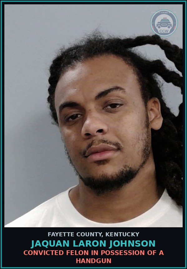 Booking mugshot of JAQUAN LARON JOHNSON in Fayette County