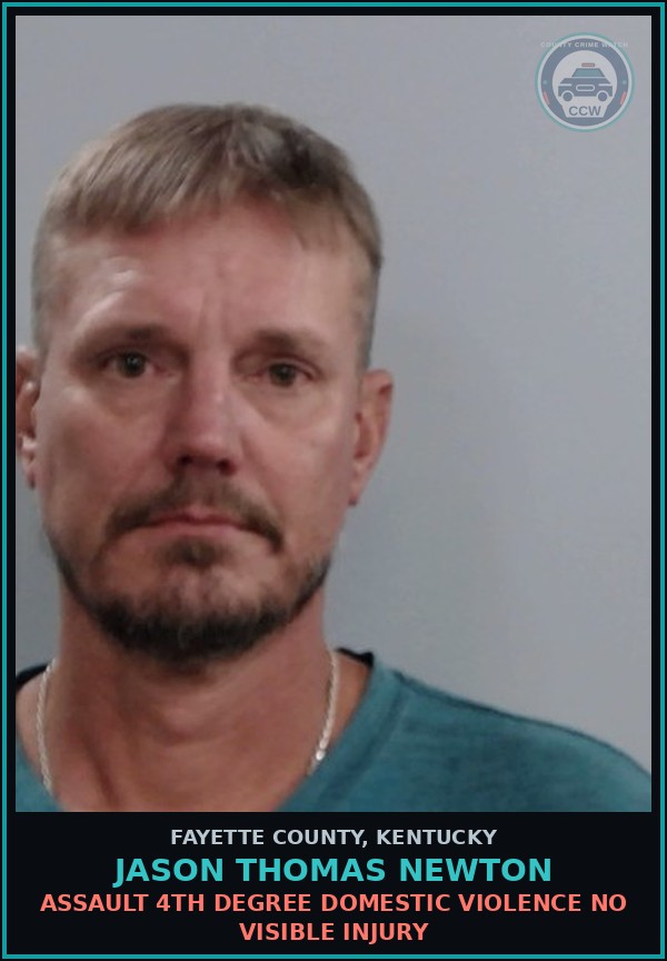 Booking mugshot of JASON THOMAS NEWTON in Fayette County