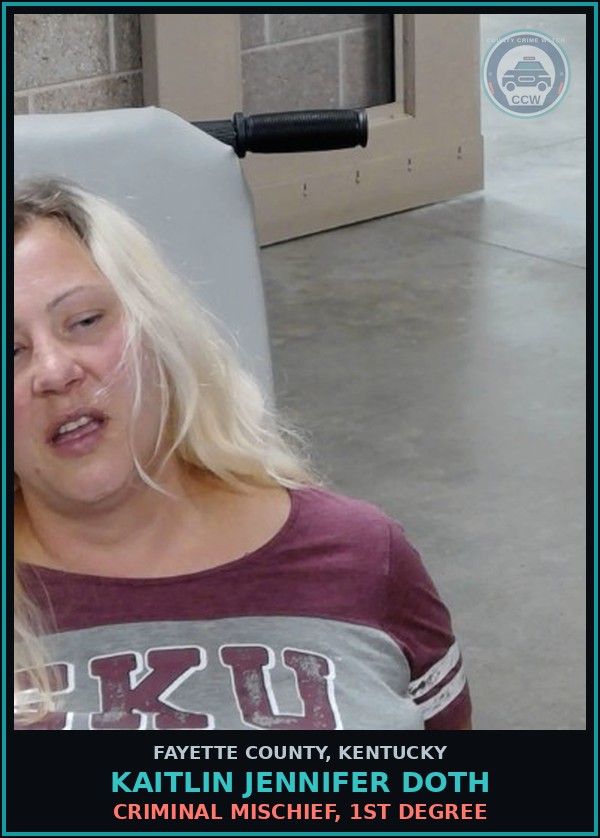 Booking mugshot of KAITLIN JENNIFER DOTH in Fayette County
