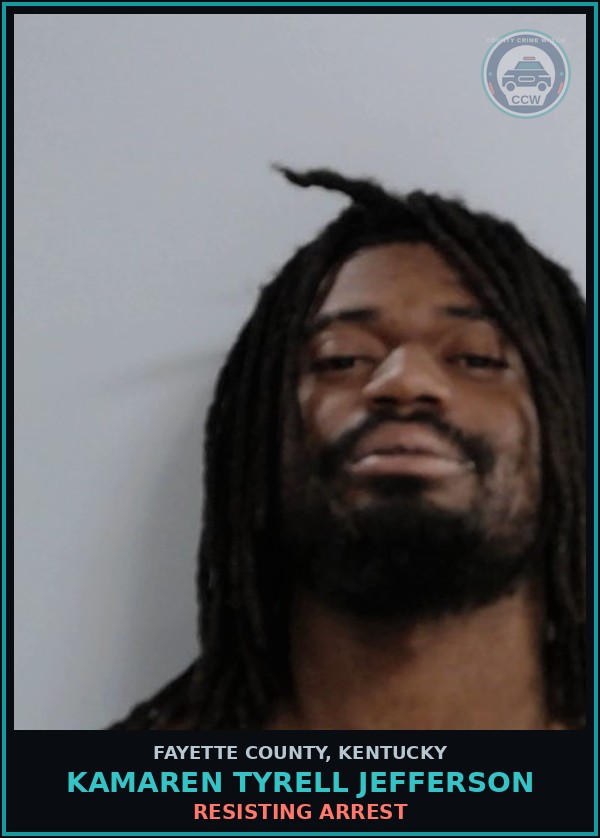 Booking mugshot of KAMAREN TYRELL JEFFERSON in Fayette County