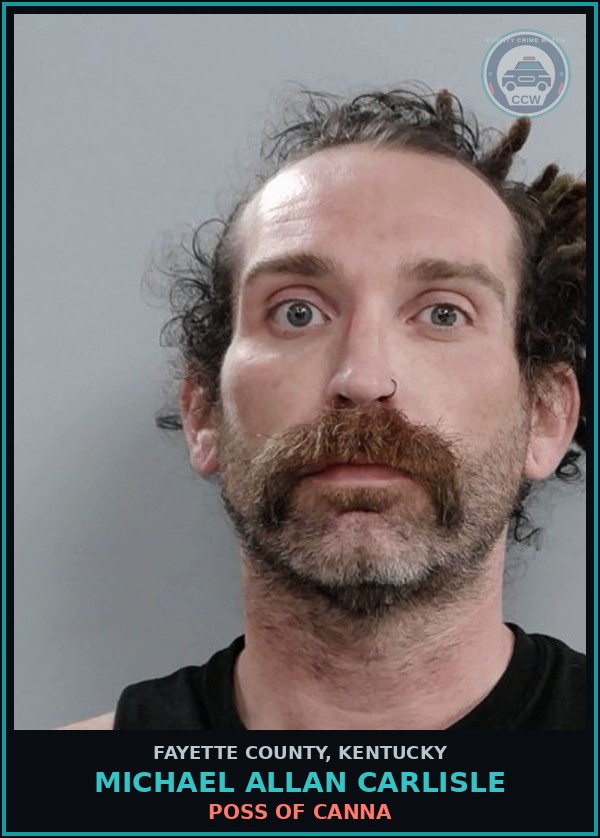 Booking mugshot of MICHAEL ALLAN CARLISLE in Fayette County