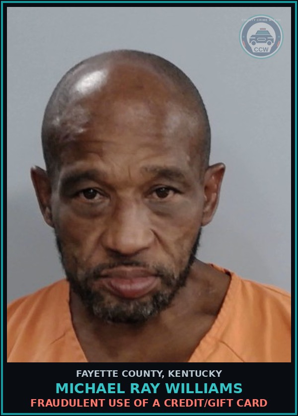 Booking mugshot of MICHAEL RAY WILLIAMS in Fayette County
