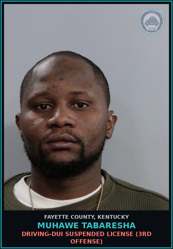 Booking mugshot of MUHAWE TABARESHA in Fayette County