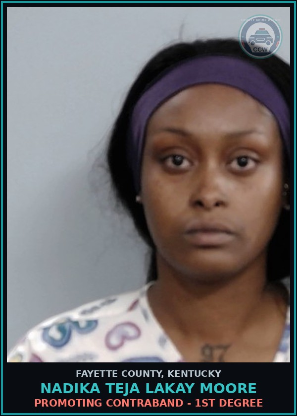 Booking mugshot of NADIKA TEJA LAKAY MOORE in Fayette County