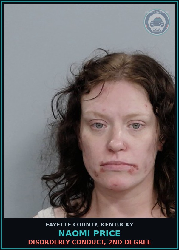Booking mugshot of NAOMI PRICE in Fayette County